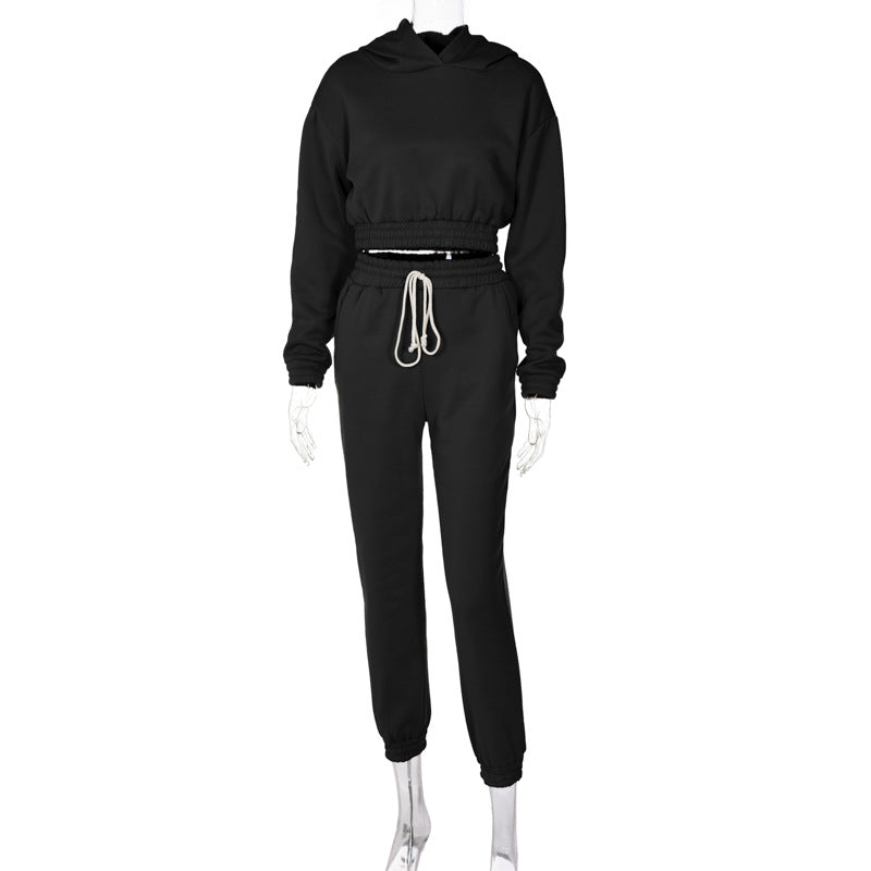 Hoodies Top Track Pant Two Piece Set