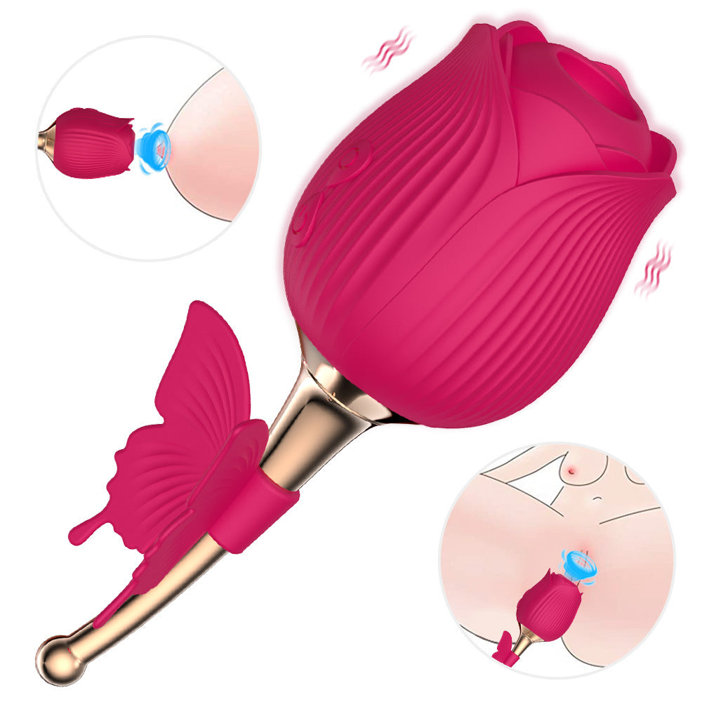 Rose Vibrator Air Pulse Clitoral Stimulator - M I I X A S