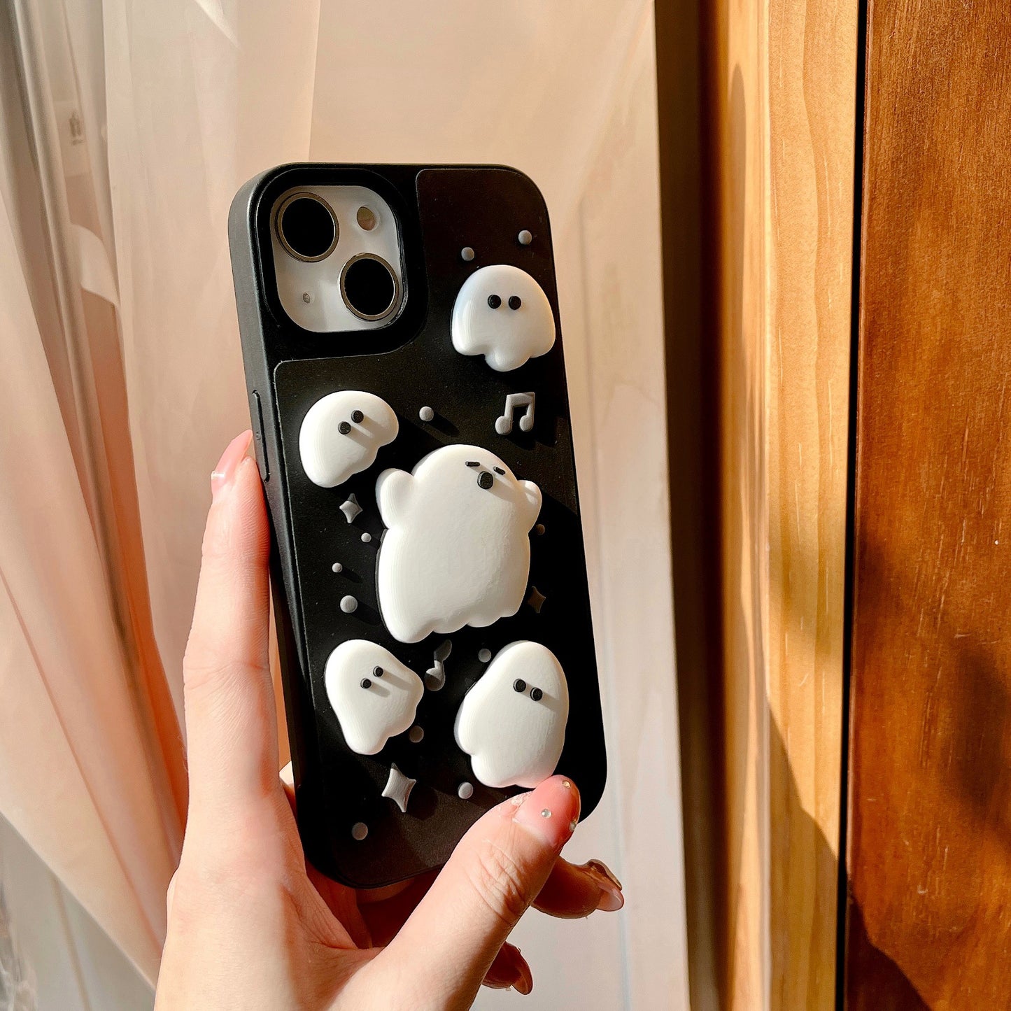 3D Cute Music Ghost iPhone Cases