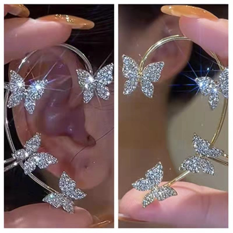 Butterfly Rhinestone Ear Crawlers