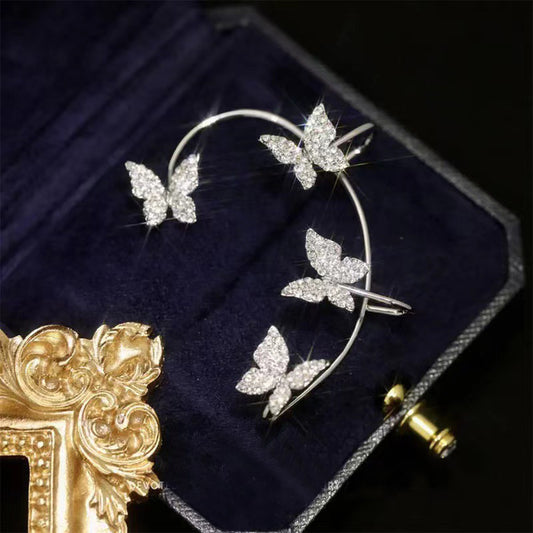 Butterfly Rhinestone Ear Crawlers