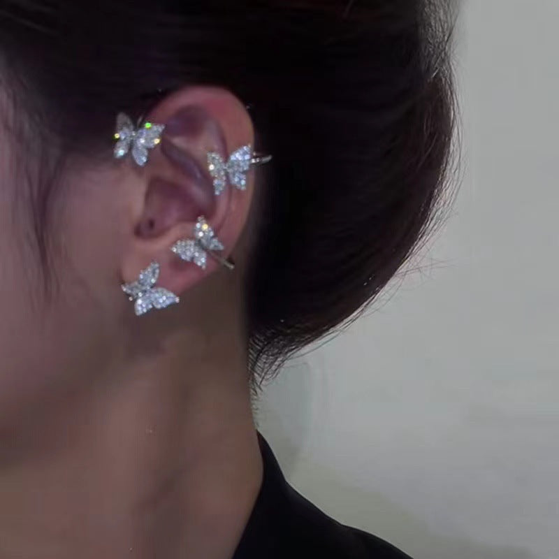 Butterfly Rhinestone Ear Crawlers