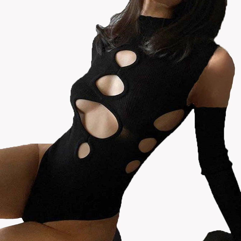 Hollow Out Long Sleeve Bodysuit