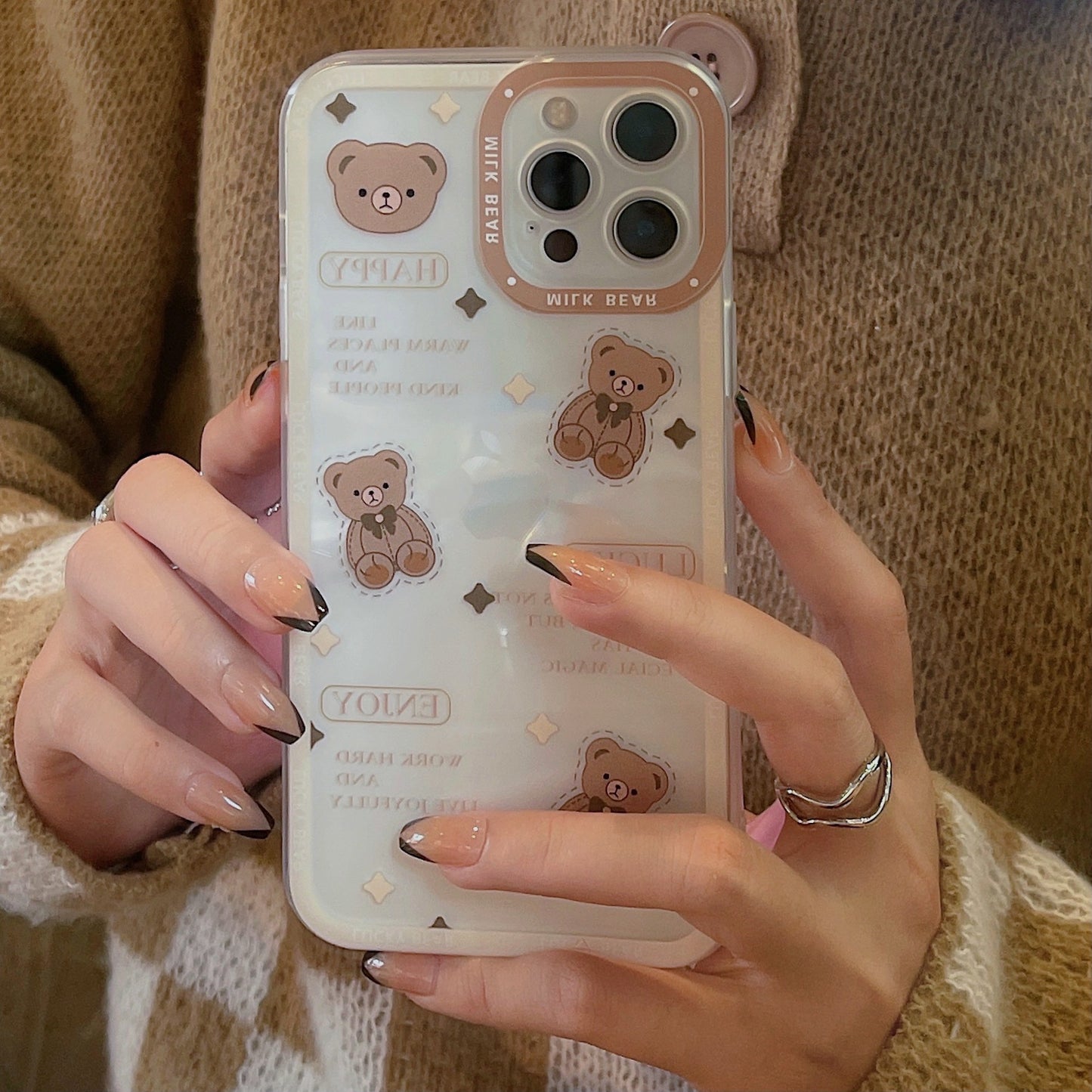 Cute Teddy Soft iPhone Cases