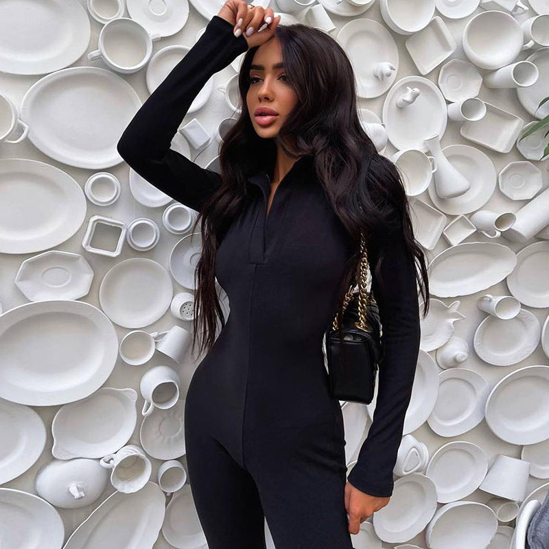 Collar V-neck Jumpsuit Women