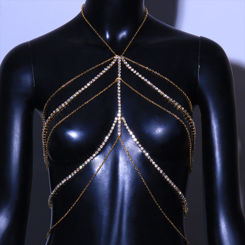 Rhinestone Layers Body Chain