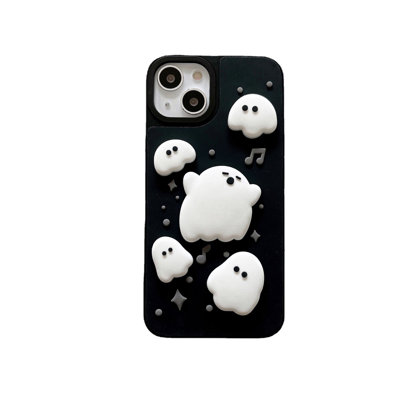 3D Cute Music Ghost iPhone Cases