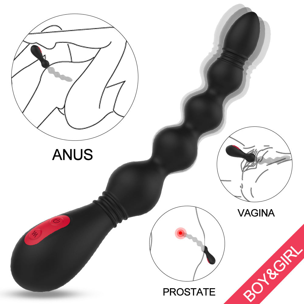 Men/Couple Butt Beads Self-Heating Anal Vibrator Prostate Massager - M I I X A S