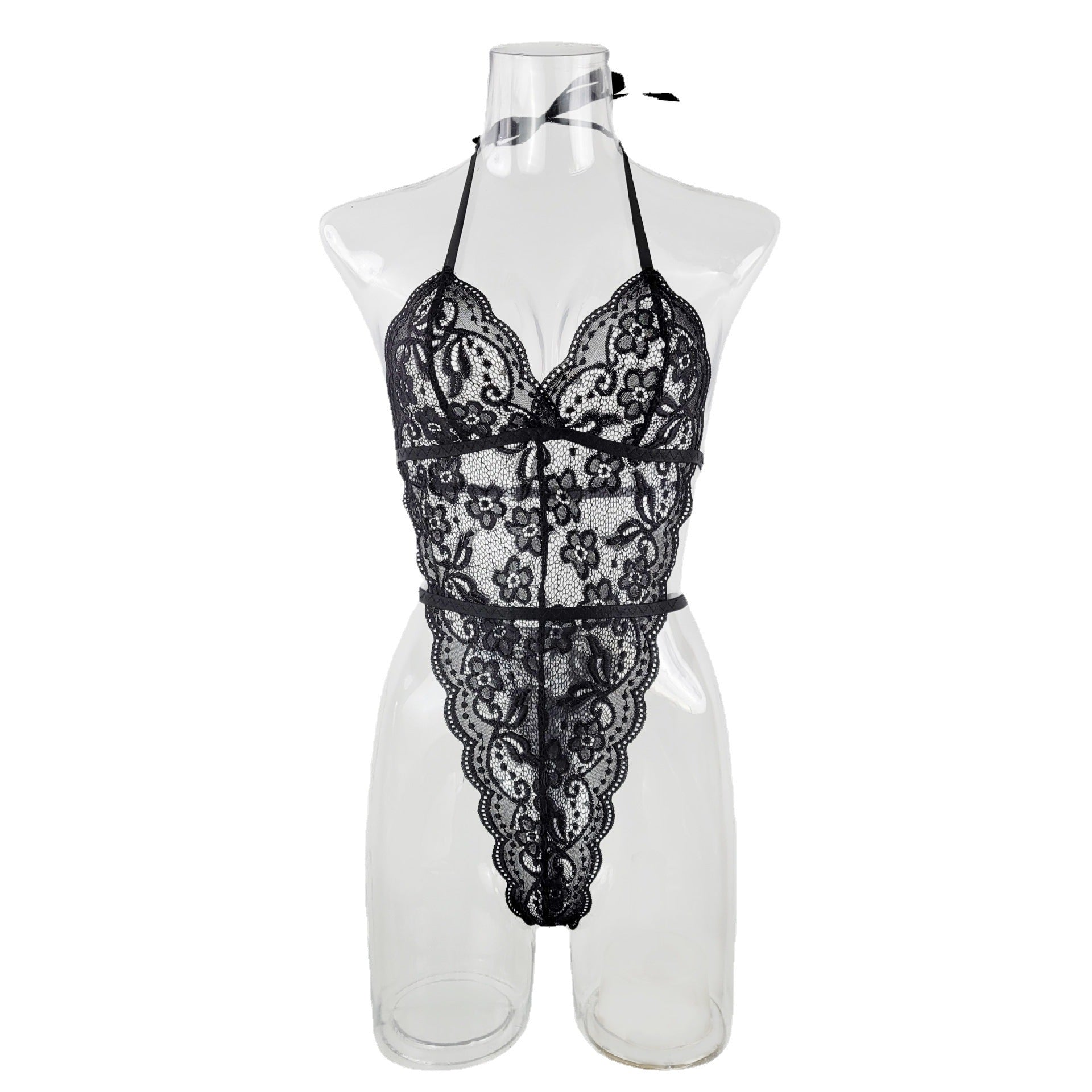 Women Sexy Lace Lingerie Bodysuit.