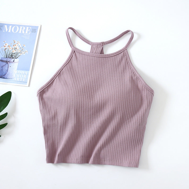 Built-In Bra Knit Tank Top - M I I X A S