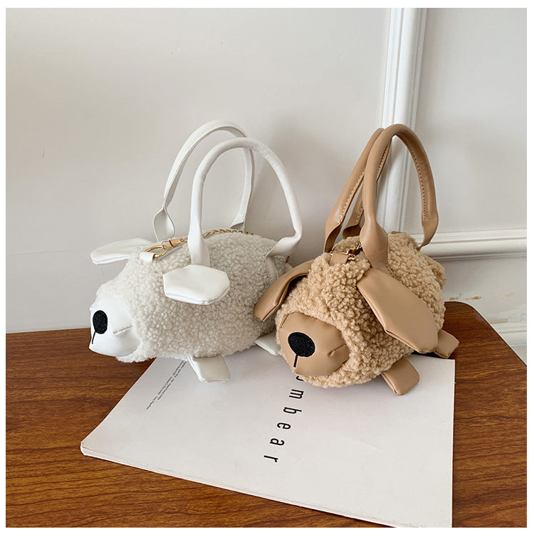 Sheep Design Crossbody Woolen Bag - M I I X A S