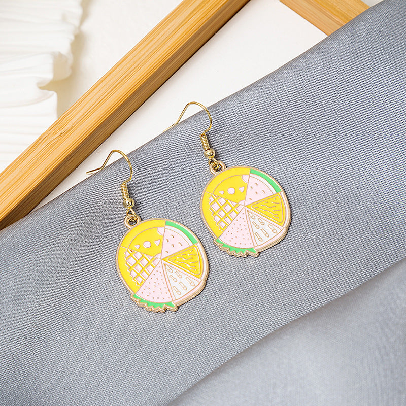 Oil Drop Colorful Cartoon Series Stud Earrings