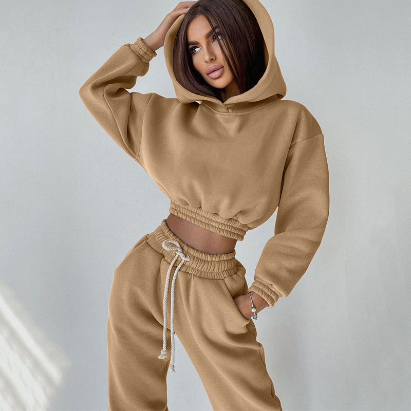 Hoodies Top Track Pant Two Piece Set