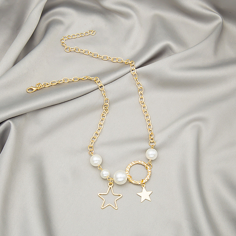 Stars Pearl Decor Necklace