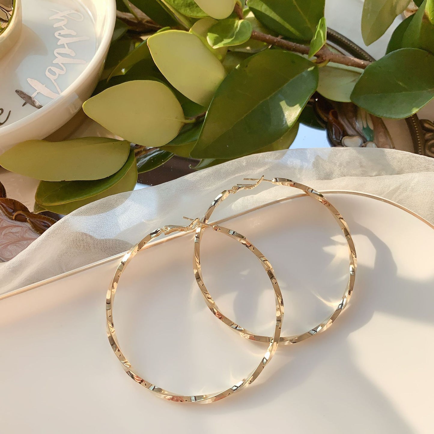 Round Circle Hoop Earrings