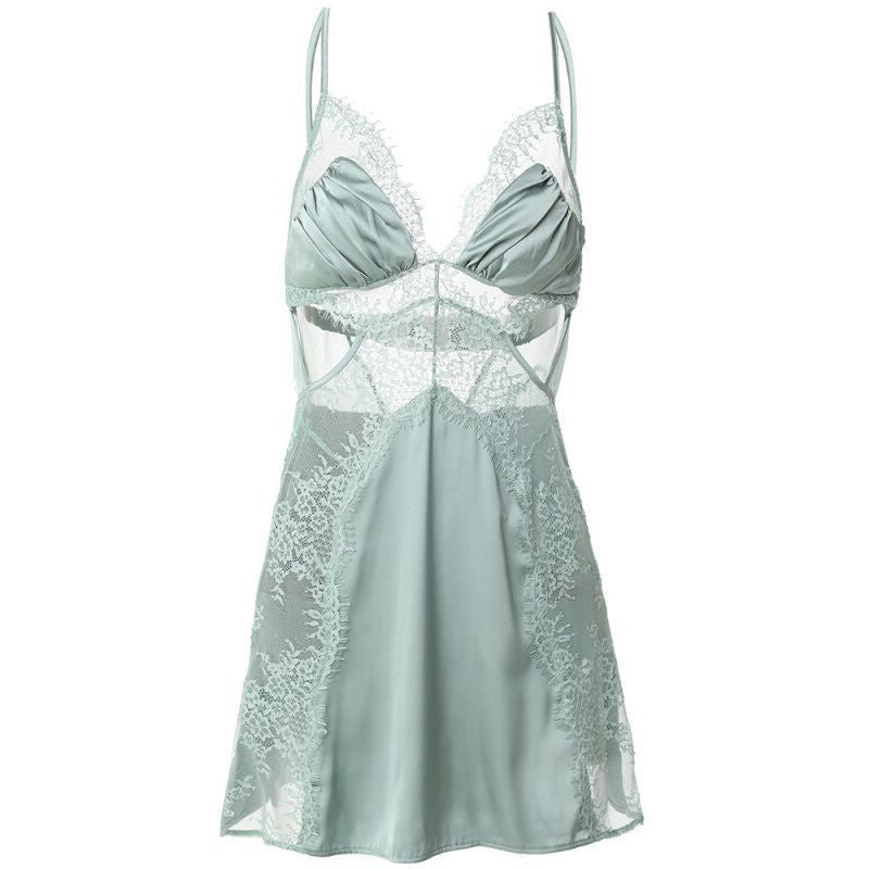 Satin Lace Sexy Cami Night Dress