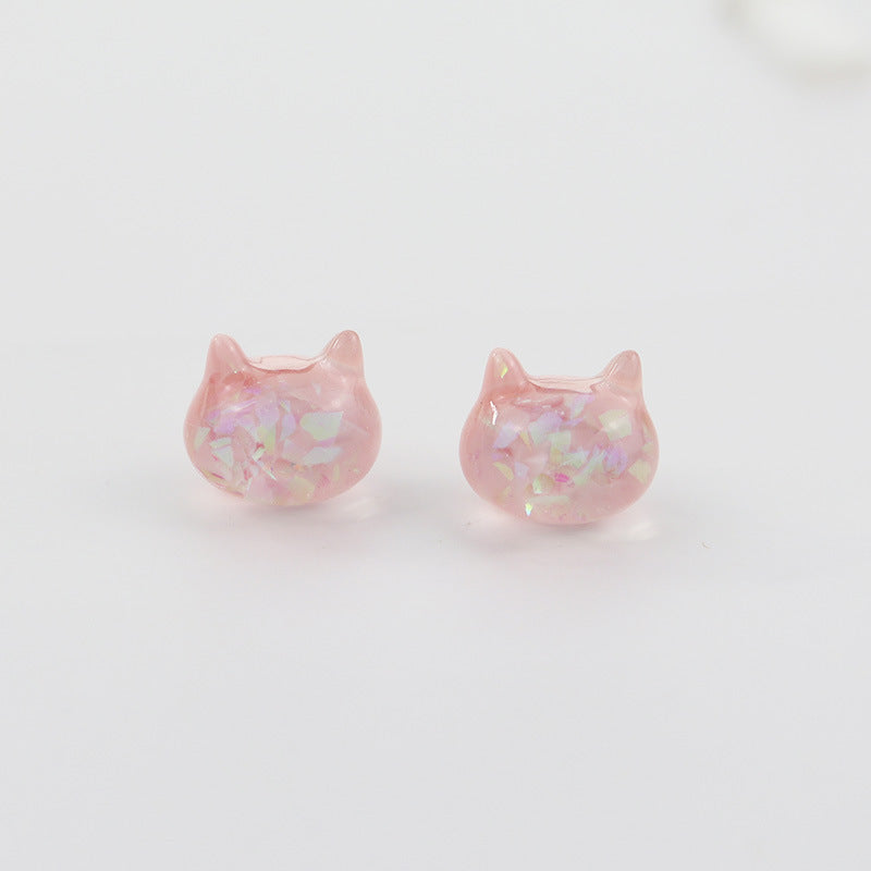 Cat Pearl Double Sided Earrings