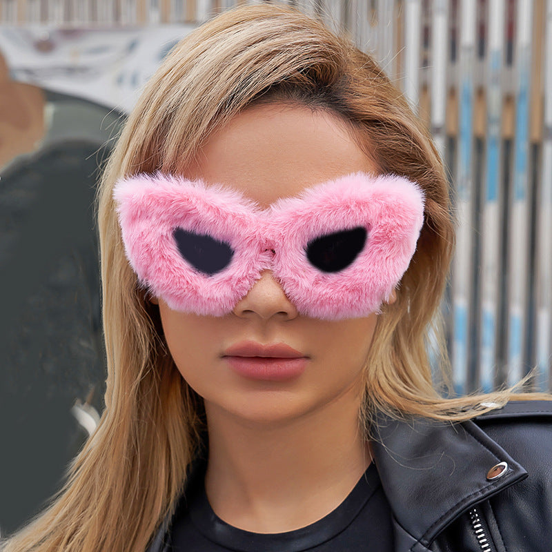 Fluffy Cat Eye Fashion Sunglasses