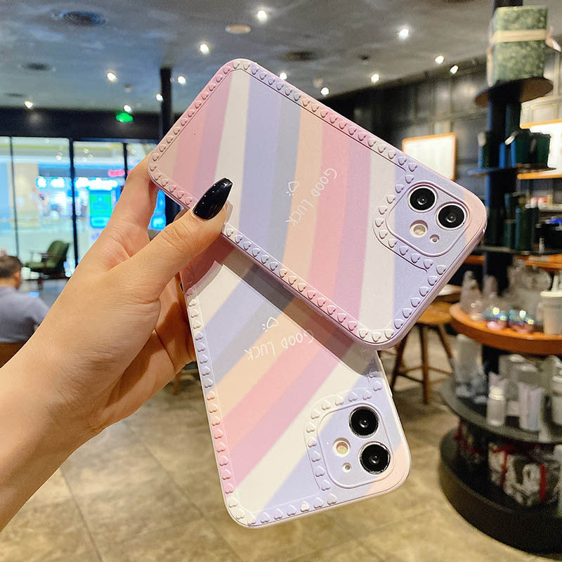 Heart Rainbow Slogan iPhone Cases