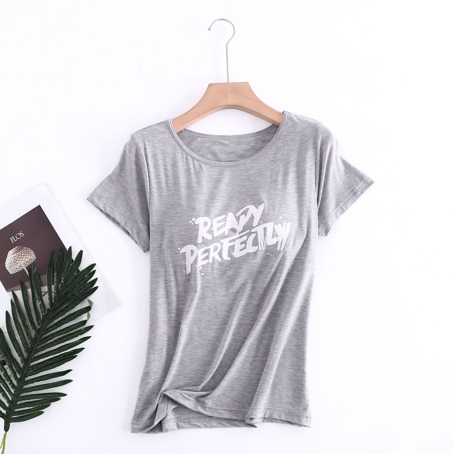 Slogan Built-In Padded Bra T-Shirts - M I I X A S