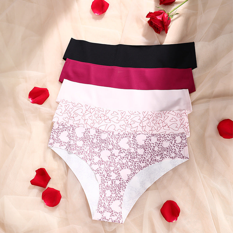 Heart Print Seamless Panties - M I I X A S