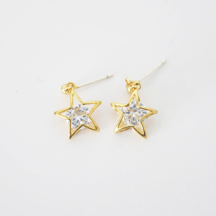 Stars Zircon Earrings/Clip on Earrings