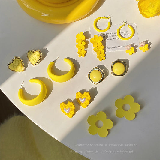 Yellow Series 925 Sterling Silver Earrings