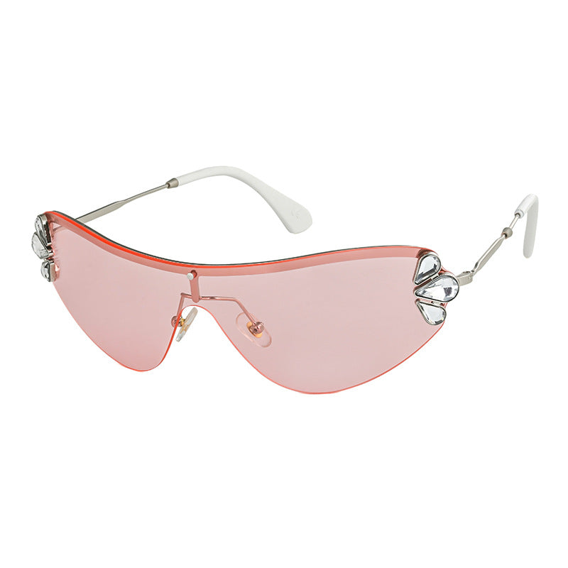 Half-frame Diamond Sunglasses