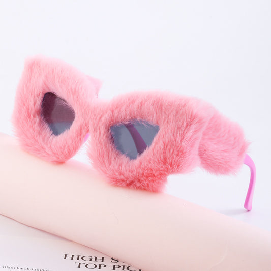 Fluffy Cat Eye Fashion Sunglasses