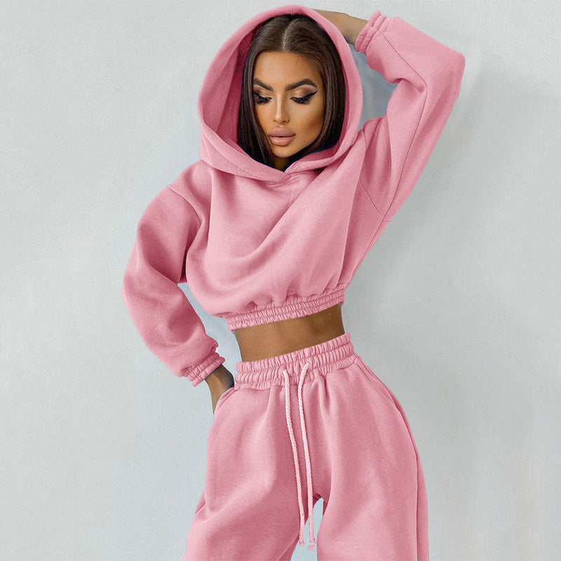 Hoodies Top Track Pant Two Piece Set