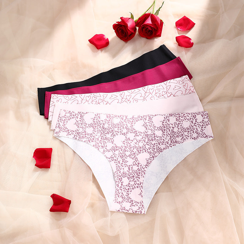 Heart Print Seamless Panties - M I I X A S