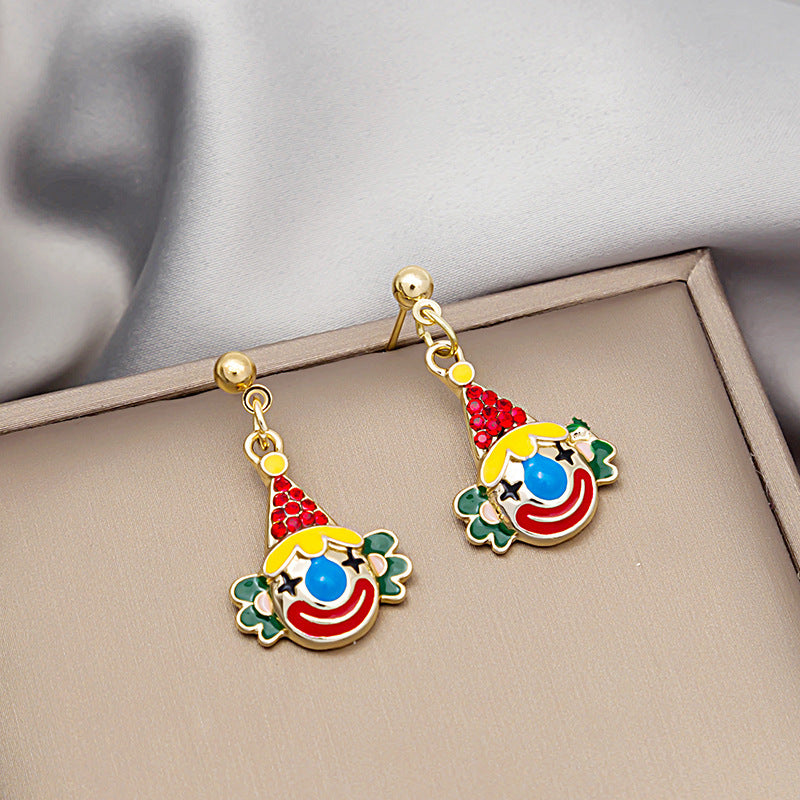 Oil Drop Colorful Cartoon Series Stud Earrings