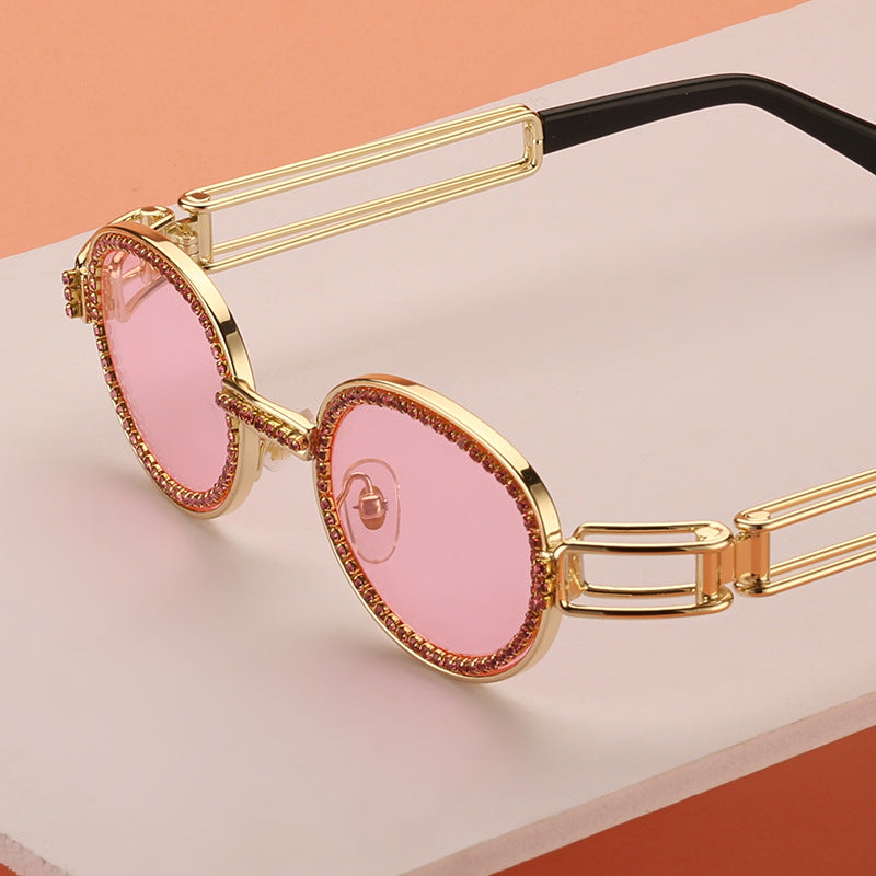 Punk Diamond Circle Sunglasses