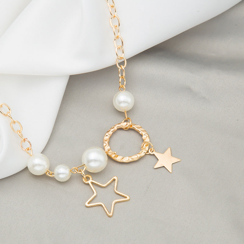 Stars Pearl Decor Necklace