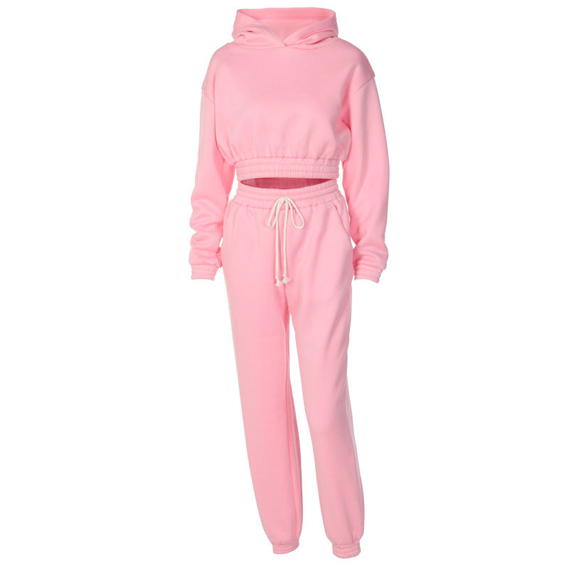 Hoodies Top Track Pant Two Piece Set