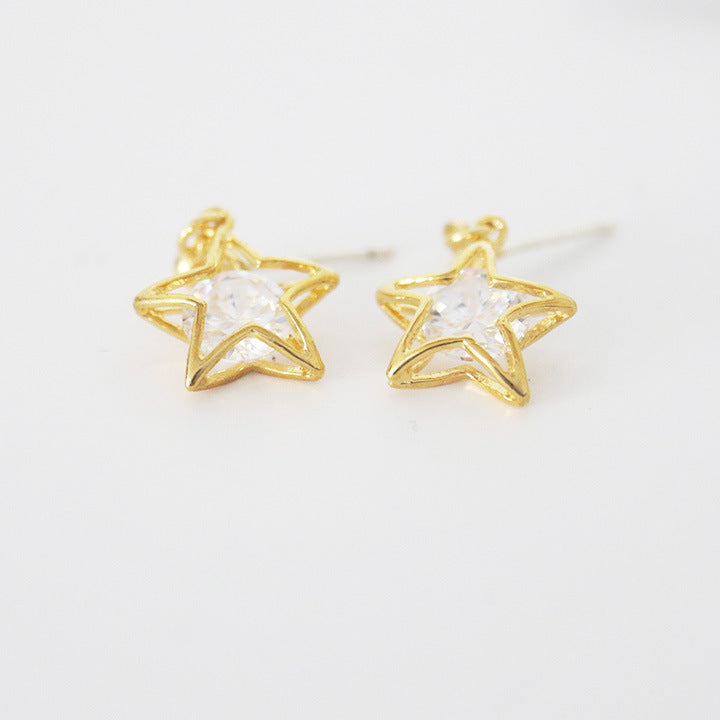 Stars Zircon Earrings/Clip on Earrings