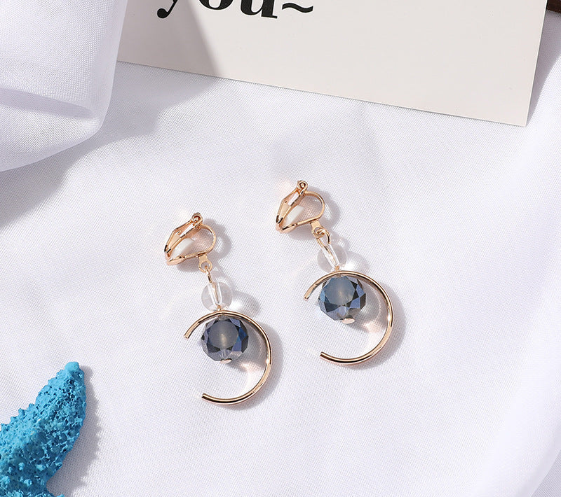 Blue Series Crystal Earrings/Clip-on Earrings