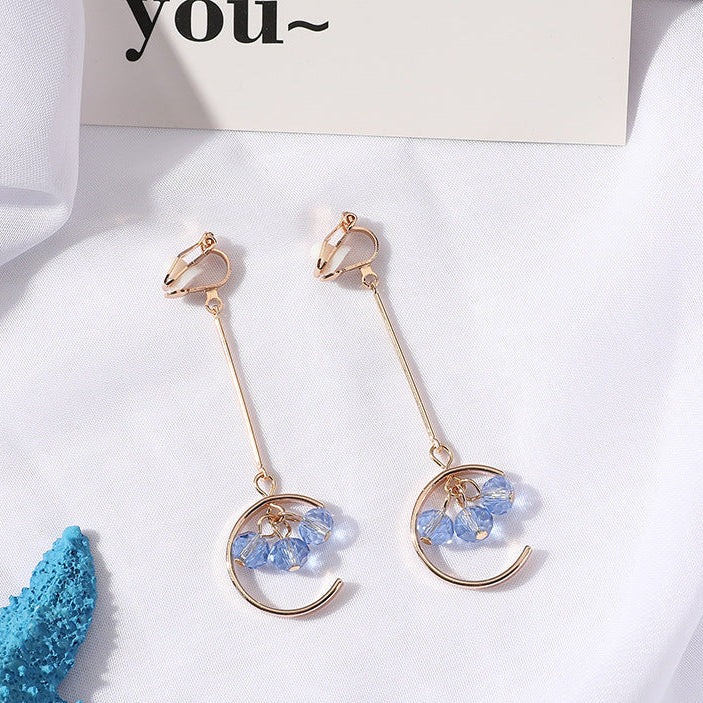 Blue Series Crystal Earrings/Clip-on Earrings